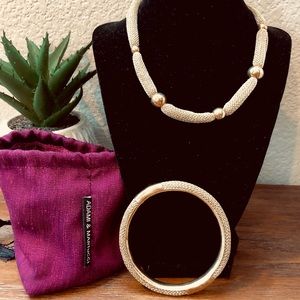 Adami & Martucci Gold 'Mesh' Jewelry Set